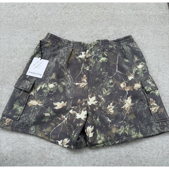 & Everything Men's Athletic Soft Fleece Camo Pattern Cotton Blend Sweat Shorts S - Picture 2 of 6